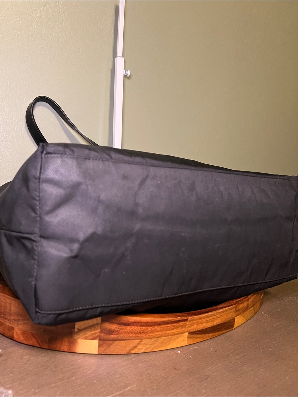Prada Black Nylon Tote with Leather Handles - Picture 7 of 10